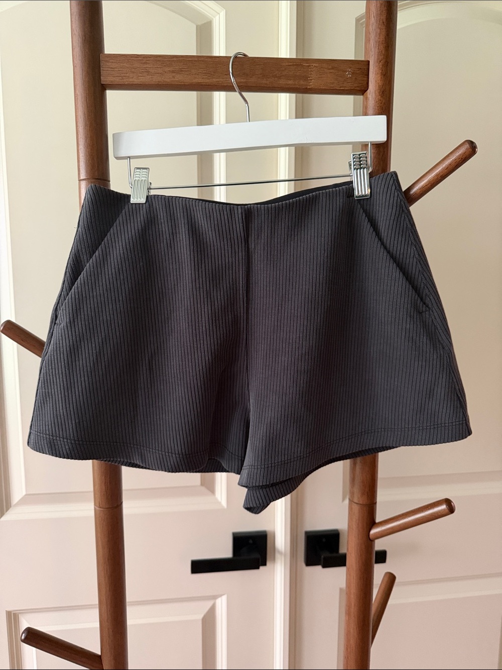 lululemon athletica Charcoal Ribbed High-Waist Shorts